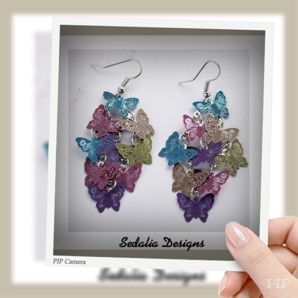 Multi-Colored Butterfly Earrings
